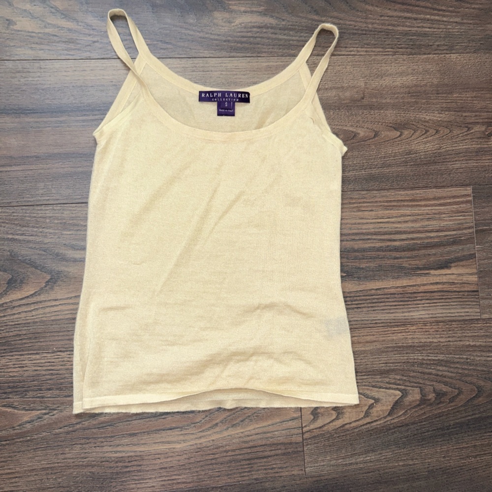 Ralph Lauren Women's Light Yellow Tank Top